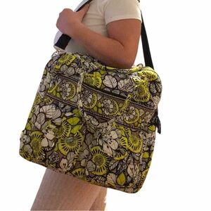 Large Vera Bradley Grand Cargo tote in Citron